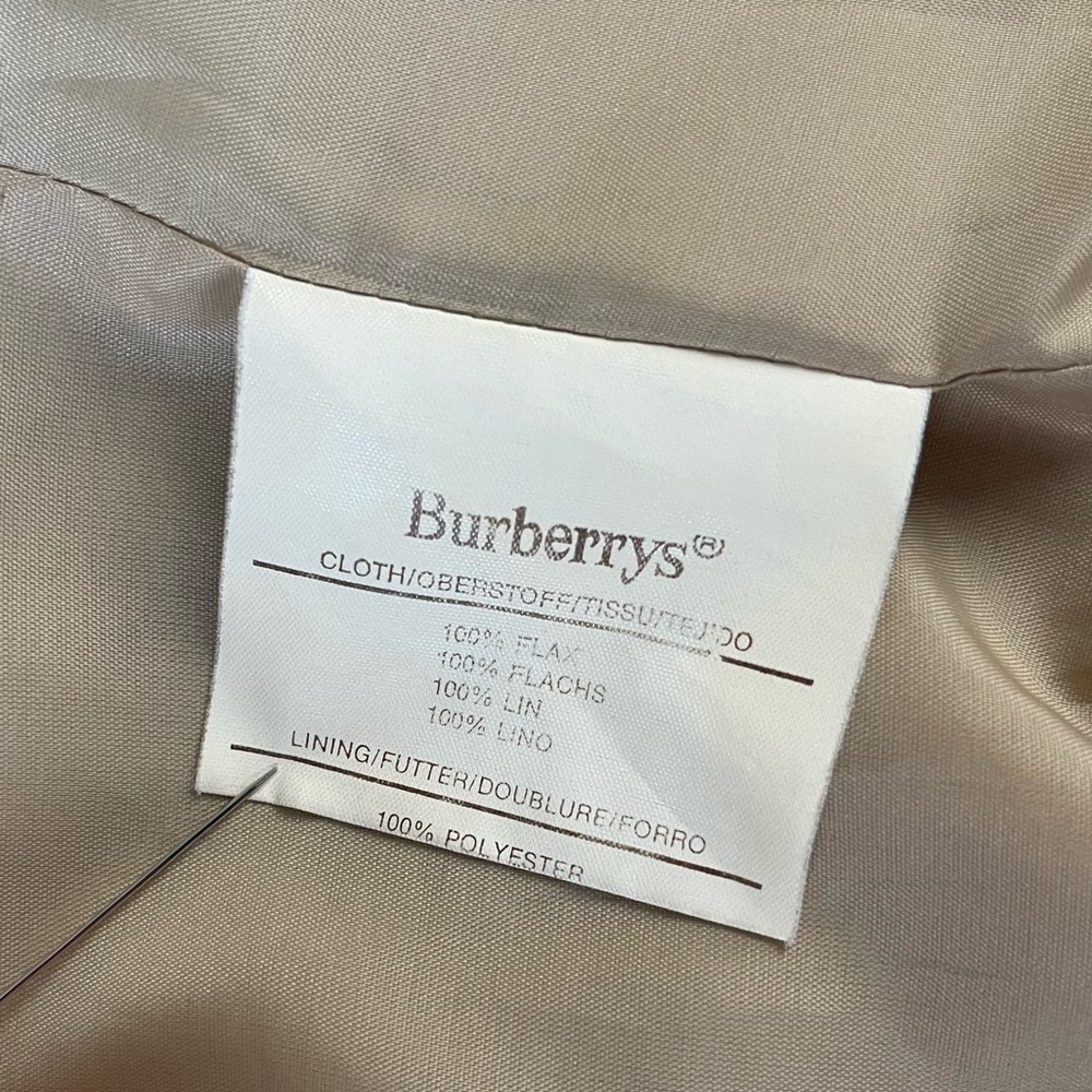 Vintage Burberry Burberry’s Floral Cropped Linen Jacket est sz M - Picture 4 of 16